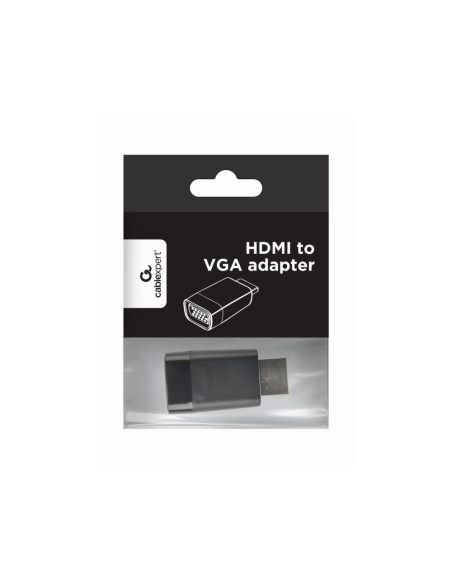Gembird A-HDMI-VGA-001 cambiador de género para cable Negro