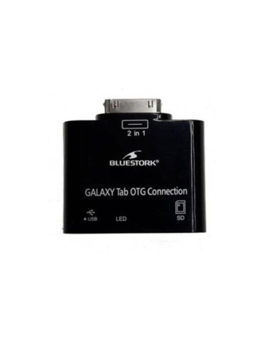 Bluestork BS-GAL-RDR/SD cambiador de género para cable Samsung 30-pin USB 2.0/SD Card Negro
