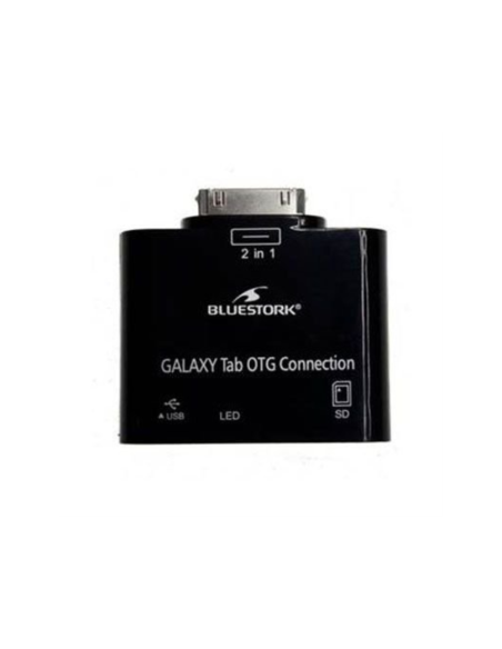 Bluestork BS-GAL-RDR/SD cambiador de género para cable Samsung 30-pin USB 2.0/SD Card Negro