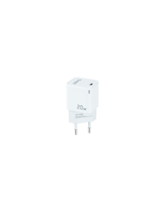 TooQ Cargador de Pared USB-C PD20W, Blanco
