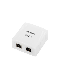Lanberg OS6-0002-W cambiador de género para cable 2 x RJ-45 Blanco