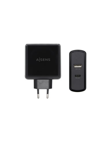 AISENS ASCH-2PD45A-BK cargador de dispositivo móvil GPS, Mando para videojuegos, MP3, MP4, Teléfono móvil, Portátil, Smartphone,