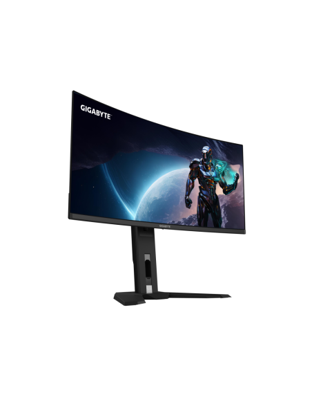GIGABYTE Monitor de juegos curvo OLED WQHD MO34WQC2 de 34" - 3440 x 1440, 240Hz, 0.03ms, KVM, 250 cd/m², FreeSync Premium Pro, D