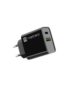 NATEC RIBERA Universal Negro Corriente alterna Carga rápida Interior