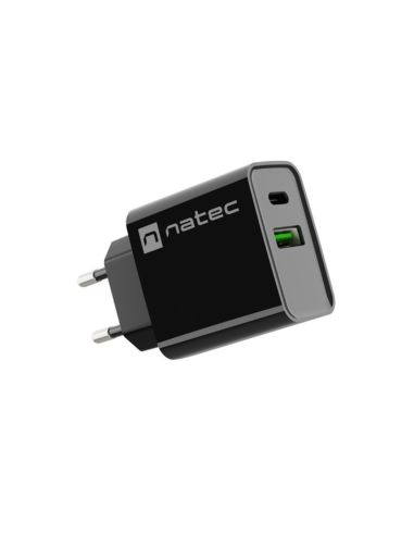 NATEC RIBERA Universal Negro Corriente alterna Carga rápida Interior