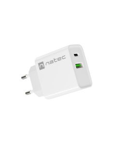 NATEC RIBERA Universal Blanco Corriente alterna Carga rápida Interior