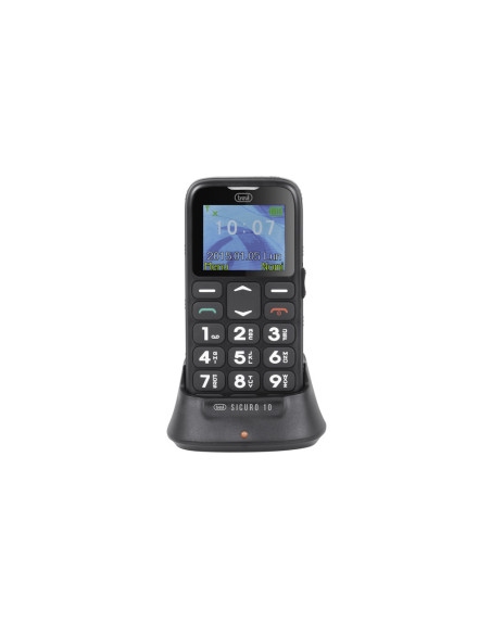 Trevi Sicuro 10 4,5 cm (1.77") Negro Teléfono para personas mayores