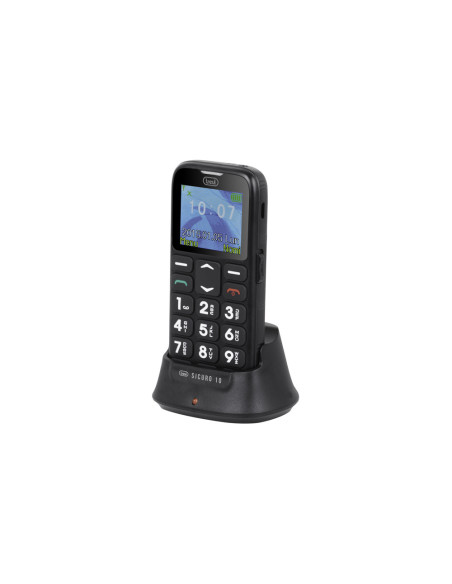 Trevi Sicuro 10 4,5 cm (1.77") Negro Teléfono para personas mayores