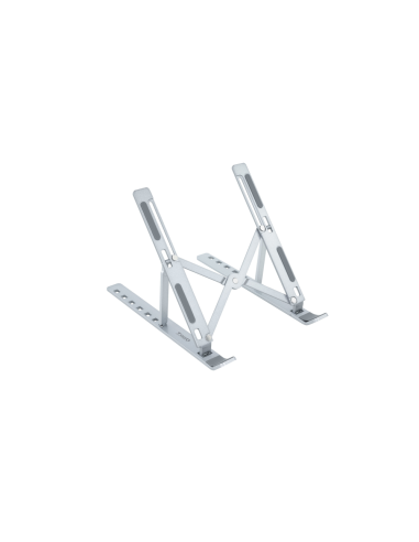 TooQ Soporte Elevador para Portátiles, Tablets, Móviles y Libros, Plata