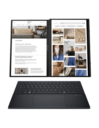 ASUS Zenbook Duo OLED UX8406CA-QL336W - Ordenador Portátil 14" WUXGA (Intel Core Ultra 7 255H, 32GB RAM, 1TB SSD, Arc 140T, Wind