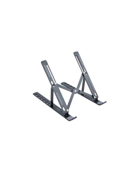 TooQ Soporte Elevador para Portátiles, Tablets, Móviles y Libros, Gris Oscuro