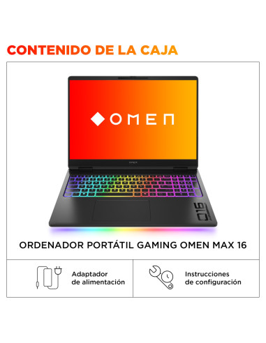HP OMEN MAX Gaming Laptop 16-ah0039ns Intel Core Ultra 9 275HX Portátil 40,6 cm (16") WQXGA 32 GB DDR5-SDRAM 1 TB SSD NVIDIA GeF