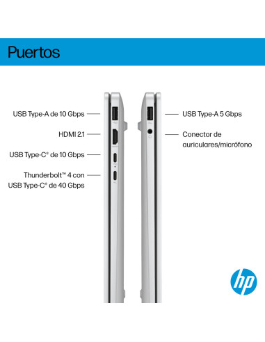 HP OmniBook 7 AI 14-fr0011ns Intel Core Ultra 5 225U Portátil 35,6 cm (14") 2K 16 GB LPDDR5-SDRAM 1 TB SSD Wi-Fi 7 (802.11be) Wi