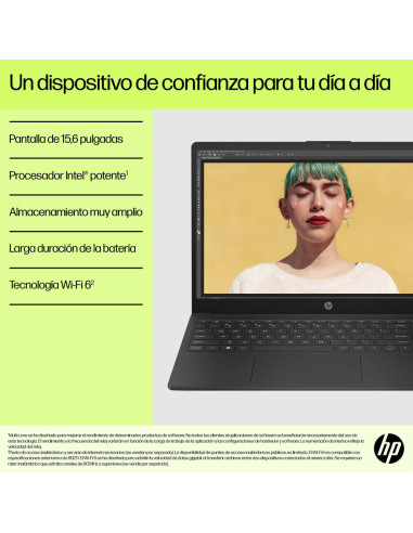HP 15-fd0362ns Intel® Core™ i7 i7-1355U Portátil 39,6 cm (15.6") Full HD 8 GB DDR4-SDRAM 512 GB SSD Wi-Fi 6 (802.11ax) Windows 1