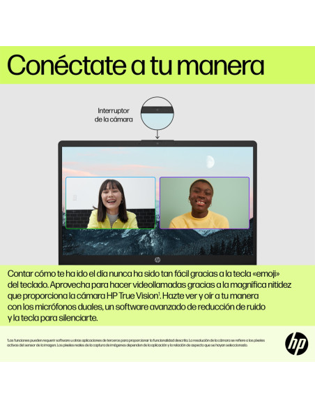 HP 15-fd0362ns Intel® Core™ i7 i7-1355U Portátil 39,6 cm (15.6") Full HD 8 GB DDR4-SDRAM 512 GB SSD Wi-Fi 6 (802.11ax) Windows 1