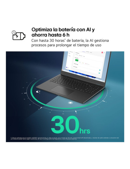 LG Gram 14ZD90T-G.AX88B ordenador portatil Intel Core Ultra 7 255H Portátil 35,6 cm (14") WUXGA 32 GB LPDDR5x-SDRAM 1 TB SSD Wi-