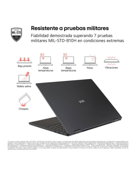 LG Gram 16ZD90T-G.AX88B ordenador portatil Intel Core Ultra 7 255H Portátil 40,6 cm (16") WQXGA 32 GB LPDDR5x-SDRAM 1 TB SSD Wi-