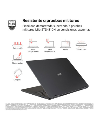 LG Gram 17ZD90T-G.AX88B ordenador portatil Intel Core Ultra 7 255H Portátil 43,2 cm (17") WQXGA 32 GB LPDDR5x-SDRAM 1 TB SSD Wi-