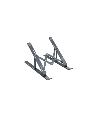 TooQ Soporte Elevador para Portátiles, Tablets, Móviles y Libros, Gris