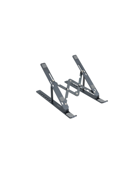 TooQ Soporte Elevador para Portátiles, Tablets, Móviles y Libros, Gris