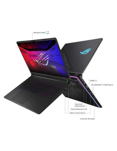 ASUS ROG Strix SCAR 18 G835LX-SA046W - Ordenador Portátil Gaming de 18" WQXGA 240Hz (Intel Core Ultra 9 275HX, 64GB RAM, 4TB SSD