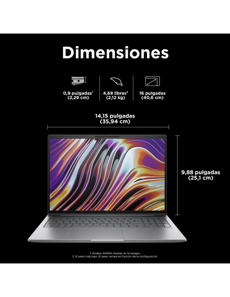 HP ZBook Power G11 A AMD Ryzen™ 9 8945HS Estación de trabajo móvil 40,6 cm (16") WUXGA 32 GB DDR5-SDRAM 1 TB SSD NVIDIA RTX 2000