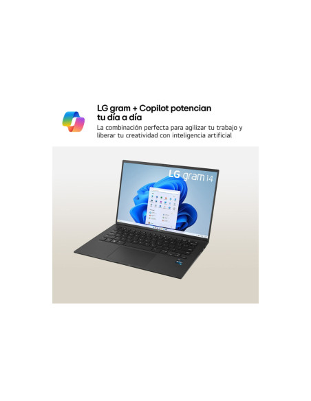 LG Gram 14Z90RU-G.AA55B ordenador portatil Intel® Core™ i5 i5-1334U Portátil 35,6 cm (14") WUXGA 16 GB LPDDR5-SDRAM 512 GB SSD W