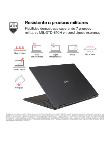 LG Gram Pro 16Z90TS-G.AU99B ordenador portatil Copilot+ PC Intel Core Ultra 9 288V Portátil 40,6 cm (16") 2.5K 32 GB LPDDR5x-SDR