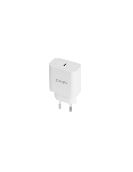 TooQ Cargador de Pared USB-C PD20W, Blanco