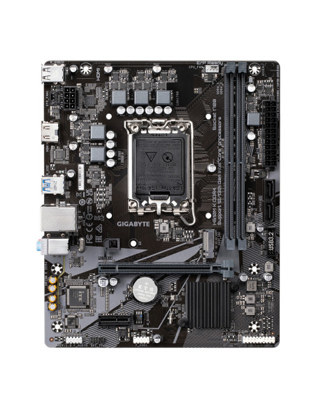 GIGABYTE H610M K DDR4 Placa base - Compatible con procesadores Intel Core 14th Gen CPUs, 3+1+1 Phases Hybrid Power Design, up to
