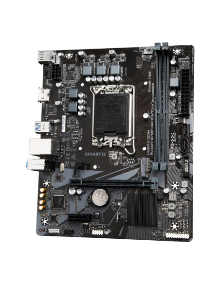 GIGABYTE H610M K DDR4 Placa base - Compatible con procesadores Intel Core 14th Gen CPUs, 3+1+1 Phases Hybrid Power Design, up to