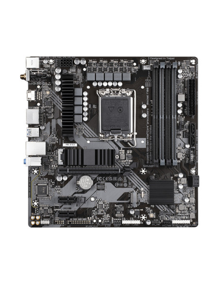 GIGABYTE B760M DS3H AX DDR4 Placa base - Soporta CPUs Intel Core de 14ª generación, VRM digital de 6+2+1 fases, hasta 5333MHz DD