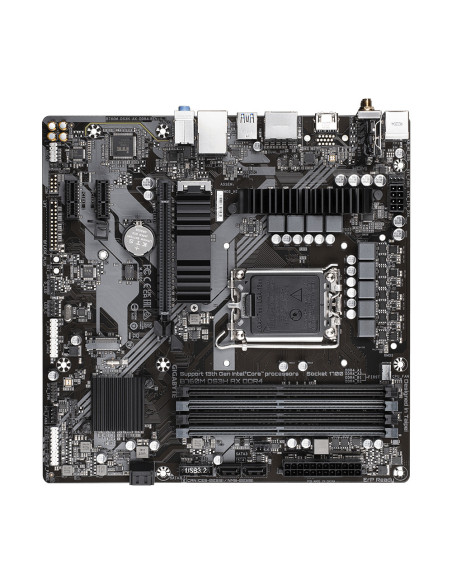 GIGABYTE B760M DS3H AX DDR4 Placa base - Soporta CPUs Intel Core de 14ª generación, VRM digital de 6+2+1 fases, hasta 5333MHz DD