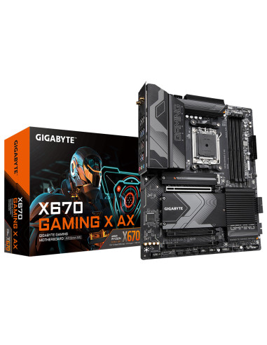 GIGABYTE X670 GAMING X AX Placa base - Compatible con AMD Ryzen 9000 Series CPUs, 16+2+2 Phases Digital VRM, up to 8000MHz DDR5 