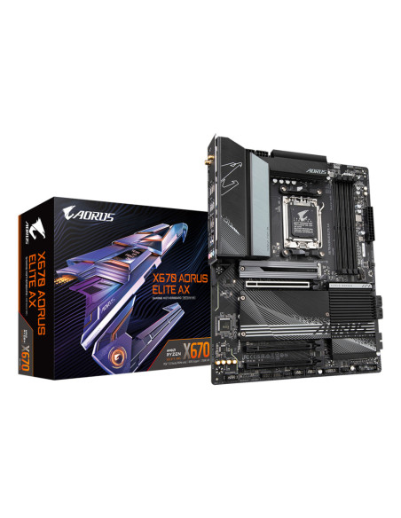 GIGABYTE X670 AORUS ELITE AX Placa base - Compatible con AMD Ryzen 9000 Series CPUs, 16+2+2 Phases Digital VRM, up to 8000MHz DD