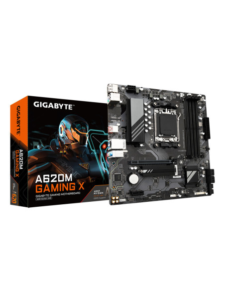 GIGABYTE A620M GAMING X Placa base - Soporta CPUs AMD Ryzen 8000, VRM digital de 8+2+1 fases, hasta 8000MHz DDR5 (OC), 1xPCIe 4.