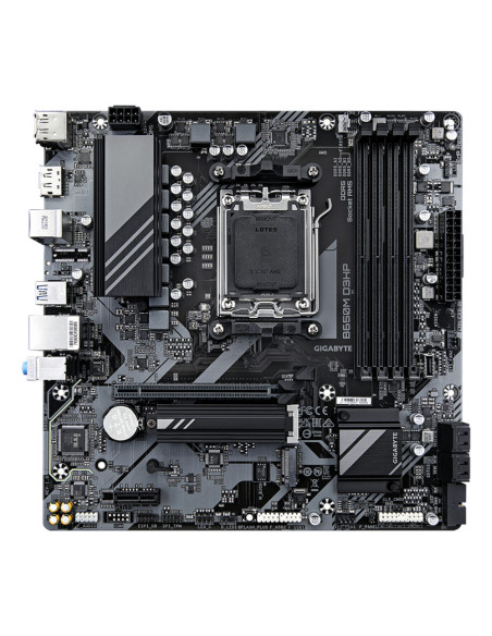 GIGABYTE B650M D3HP Placa base - AMD Ryzen serie 9000, VRM de 5+2+2 fases, hasta 7600 MHz DDR5 (OC), 2xPCIe 4.0 M.2, LAN 2,5 GbE