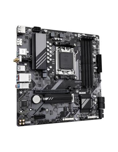 GIGABYTE B650M D3HP AX Placa base - AMD Ryzen serie 9000, VRM de 5+2+2 fases, hasta 8000 MHz DDR5 (OC), 2xPCIe 4.0 M.2, WIFI 6E,