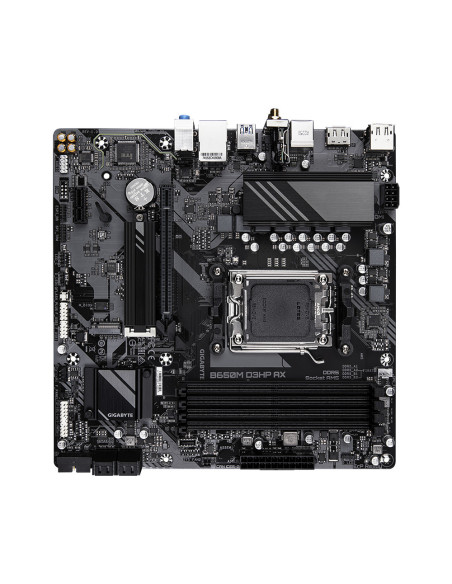 GIGABYTE B650M D3HP AX Placa base - AMD Ryzen serie 9000, VRM de 5+2+2 fases, hasta 8000 MHz DDR5 (OC), 2xPCIe 4.0 M.2, WIFI 6E,