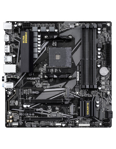 GIGABYTE B550M DS3H AC R2 Placa base - Procesadores AMD Ryzen 5000, VRM de 5+3 fases, hasta 4733 MHz DDR4 (O.C.), 1x M.2 PCIe 4.