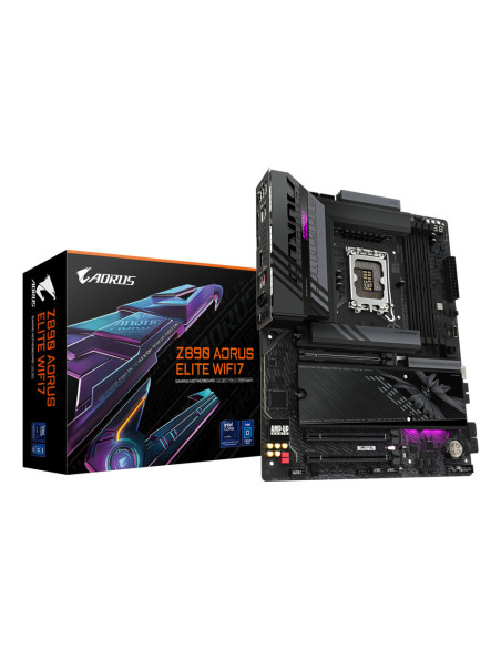 GIGABYTE Placa base Z890 AORUS ELITE WIFI7 - Compatible con CPUs Intel Core Ultra (Serie 2), VRM de 16+1+2 fases, hasta 8800MHz 