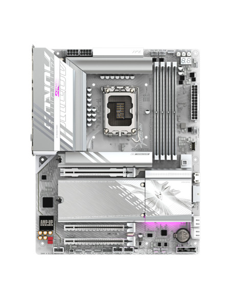GIGABYTE Placa base Z890 AORUS ELITE WIFI7 ICE - Compatible con CPUs Intel Core Ultra (Serie 2), VRM de 16+1+2 fases, hasta 8800