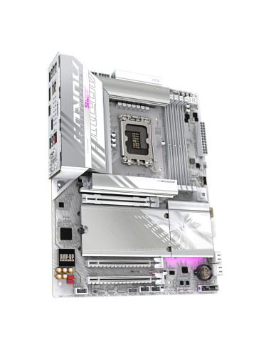 GIGABYTE Placa base Z890 AORUS ELITE WIFI7 ICE - Compatible con CPUs Intel Core Ultra (Serie 2), VRM de 16+1+2 fases, hasta 8800
