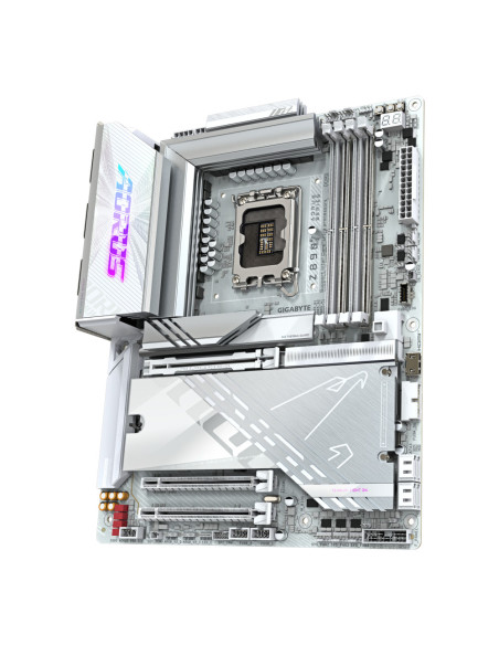GIGABYTE Placa base Z890 AORUS PRO ICE - Compatible con CPUs Intel Core Ultra (Serie 2), VRM de 16+1+2 fases, hasta 9500MHz DDR5