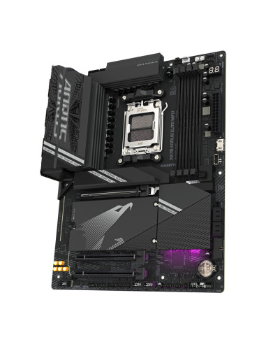 GIGABYTE X870 AORUS ELITE WIFI7 Placa Base - Compatible con CPUs AMD Ryzen 9000, 16+2+2 fases VRM, hasta 8000MHz DDR5 (OC), 3xPC
