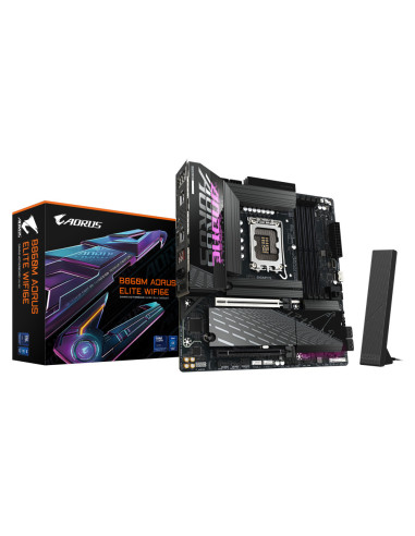 GIGABYTE B860M AORUS ELITE WIFI6E Intel B860 LGA 1851 (Socket V1) micro ATX