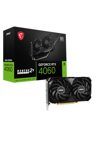 MSI VENTUS GEFORCE RTX 4060 2X BLACK 8G OC tarjeta gráfica NVIDIA 8 GB GDDR6