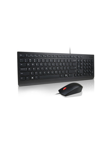 Lenovo Essential Wired Combo (ES 172) teclado Ratón incluido Universal USB Español Negro