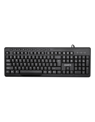 GIGABYTE KM6300 teclado Ratón incluido Hogar USB QWERTY Español Negro