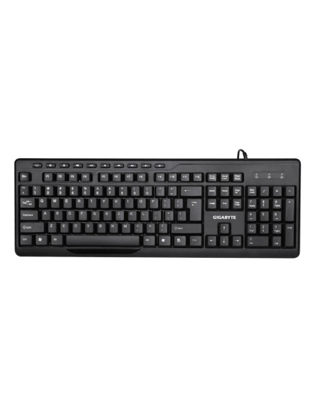 GIGABYTE KM6300 teclado Ratón incluido Hogar USB QWERTY Español Negro